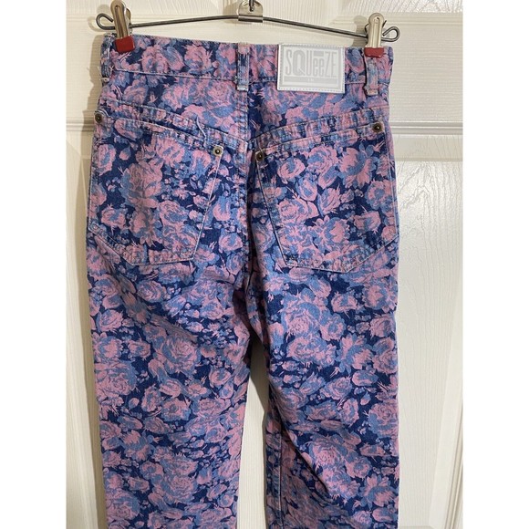 Vintage Early 80s Squeeze In Floral All Over Print Women’s Jeans Size 3 - Picture 14 of 16